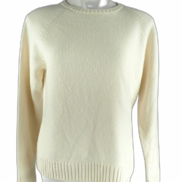 Lands' End Sweaters - Lands End L Cashmere wool blend cream sweater